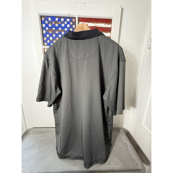 Grand Slam Golf Polo Shirt Mens XL Black Grey Stripes - Picture 4 of 5